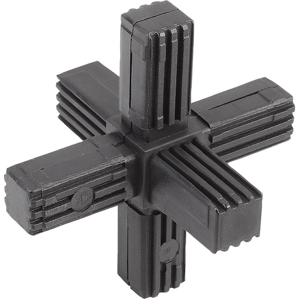 Connector 6-Way, A=30, L=124, Polyamide, Comp:Steel